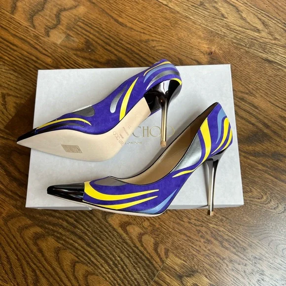 NWT Jimmy Choo Size 6.5 Violet Heels - Picture 6 of 8